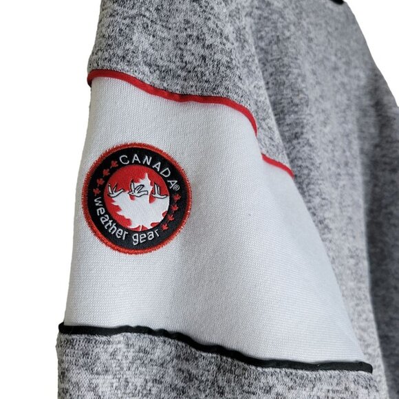 Canada Weather Gear Sweatshirt Pullover Womens Medium Gray Red Sportswear Soft - Picture 4 of 11